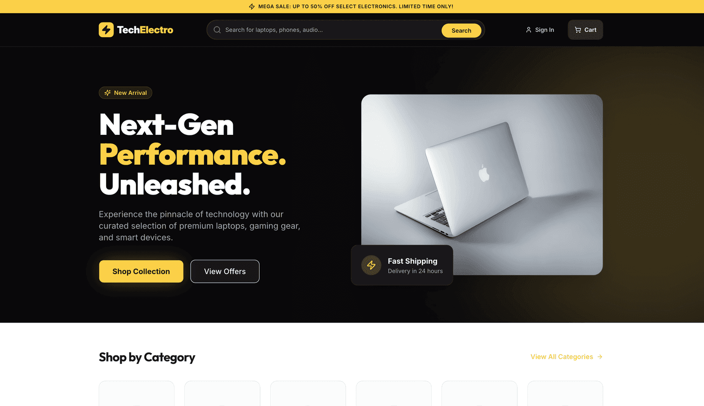 Consumer electronics eCommerce platform